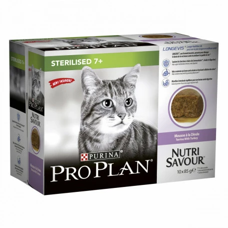 PURINA PRO PLAN Cat Sterilised 7+ Nutrisavour Dinde En Terrine Sachet Repas -nourriture pour chien boutique cat sterilised 7 dinde mousse sachet repas