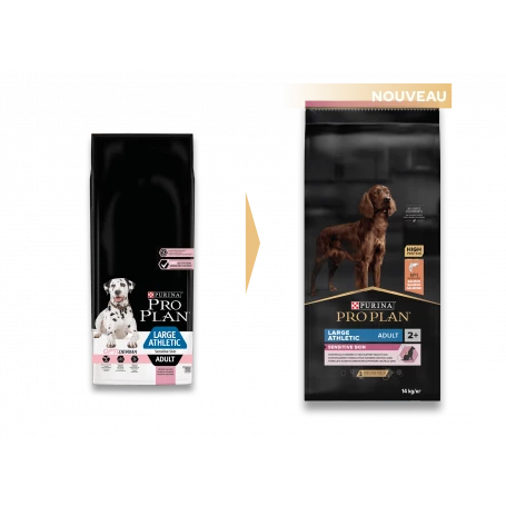 PURINA PRO PLAN Dog Large Athlétic Adult Sensitive Skin Salmon Optiderma 1 PURINA PRO PLAN Dog Large Athlétic Adult Sensitive Skin Salmon Optiderma