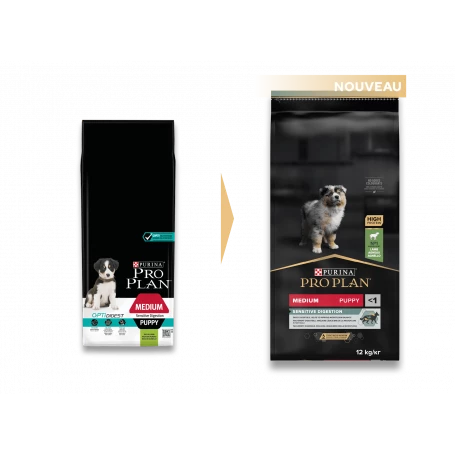 PURINA PRO PLAN Dog Medium Puppy Sensitive Digestion Lamb Optidigest 1 PURINA PRO PLAN Dog Medium Puppy Sensitive Digestion Lamb Optidigest