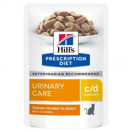 HILL'S Pet Nutrition C/D Urinary Multicare Sachet Repas Pour Chat Poulet 1 HILL'S Pet Nutrition C/D Urinary Multicare Sachet Repas Pour Chat Poulet