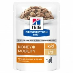 HILL'S Pet Nutrition K/D J/D Kidney+Mobility Sachet Repas Pour Chat Poulet