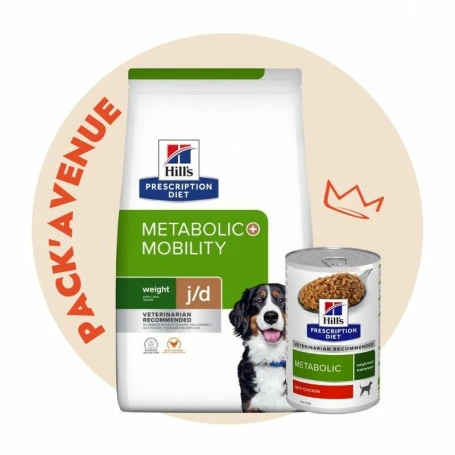 HILL'S Pet Nutrition Pack'Avenue Hill's Prescription Diet J/d Metabolic+Mobility Pour Chien -nourriture pour chien boutique pack avenue hills croquettes prescription diet