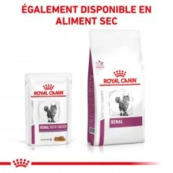 ROYAL CANIN Veterinary Health Nutrition Cat Renal Poulet Sachet -nourriture pour chien boutique royal canin veterinary diet cat renal poulet boite 5