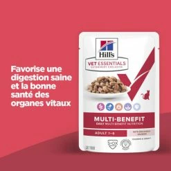 HILL'S Pet Nutrition Vet Essentials Chat Multi-Benefit Adult 1+ Saumon Sachet Repas -nourriture pour chien boutique vet essentials chat multi benefit adult 1 saumon sachet re 2