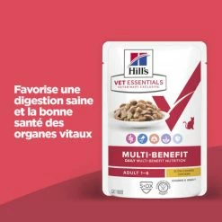 HILL'S Pet Nutrition Vet Essentials Chat Multi-Benefit Adult Pack Mixte Sachet Repas -nourriture pour chien boutique vet essentials chat multi benefit adult poulet sa pack m 1