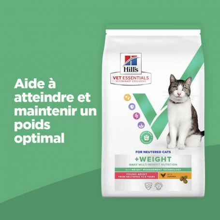 HILL'S Pet Nutrition Vet Essentials Chat Multi-Benefit + Weight Young Adult Poulet 3 HILL'S Pet Nutrition Vet Essentials Chat Multi-Benefit + Weight Young Adult Poulet – Image 3