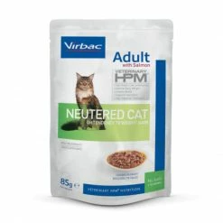 Virbac Veterinary HPM Chat Adult Neutered Saumon Sachets Repas